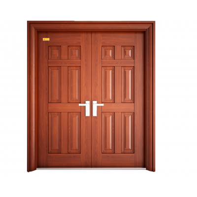 Cửa thép vân gỗ cánh đôi-GS2H2
