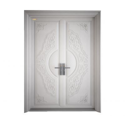Cửa thép vân gỗ cánh đôi-GS2H9