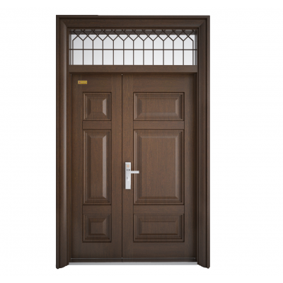  Cửa thép vân gỗ cánh lệch-GS3H3