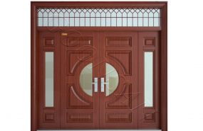 CỬA THÉP VÂN GỖ 4 CÁNH-GS4H4K