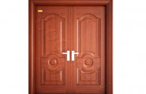 Cửa thép vân gỗ cánh đôi-GS2H6